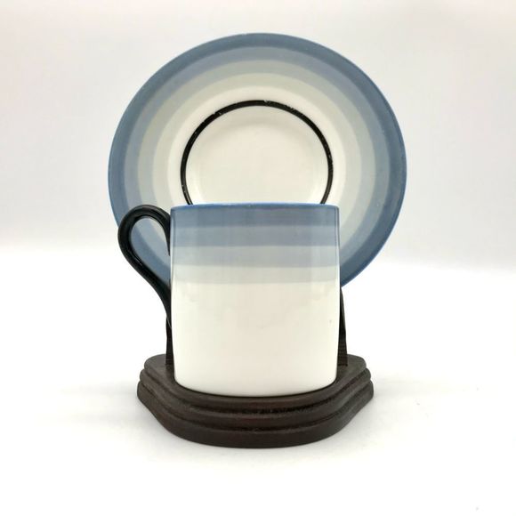 Wedgwood Gradient Blue Demitasse Tea Cup & Saucer - Picture 1 of 14